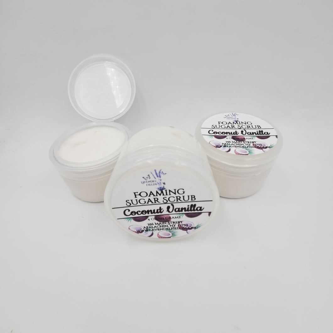 Coconut Vanilla Foaming Sugar Scrub